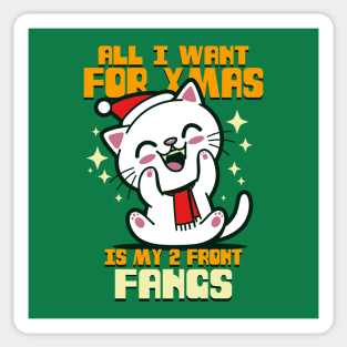 Funny Cute Kawaii Christmas Funny Cat Xmas Song Gift For Cat Lovers Sticker